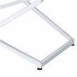 Furniture of America Mergo Wood Rectangular Coffee Table in Chrome and White