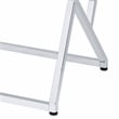 Furniture of America Mergo Wood Square End Table in Chrome and White