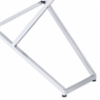 Furniture of America Mergo Wood Rectangular Console Table in Chrome and White