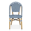 Furniture of America Acti Modern Aluminum Patio Dining Chair in Blue