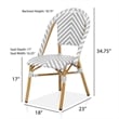Furniture of America Acti Modern Aluminum Patio Dining Chair in Gray