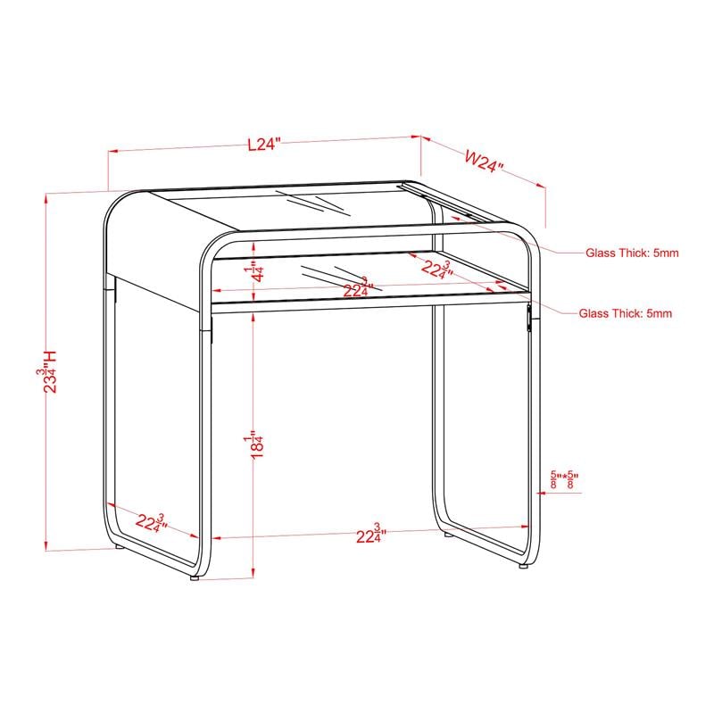 Furniture of America Mexller Metal 1-Shelf End Table in Silver (Set of 2)