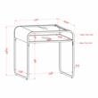 Furniture of America Mexller Metal 1-Shelf End Table in Silver (Set of 2)
