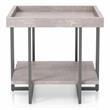 Furniture of America Humere Wood 1-Shelf End Table in Antique Gray (Set of 2)