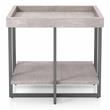 Furniture of America Humere Wood 1-Shelf End Table in Antique Gray (Set of 2)