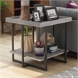 Furniture of America Humere Wood 1-Shelf End Table in Antique Gray (Set of 2)
