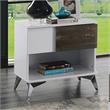 Furniture of America Acada Wood 1-Shelf End Table in White (Set of 2)