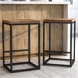 Furniture of America Druze Metal Square Barstool in Golden Brown (Set of 2)