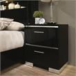 Furniture of America Elsah Wood Nightstands in Black (Set of 2)