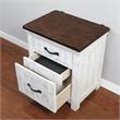Furniture of America Chala Wood Distressed White 2-Drawer Nightstands (Set of 2)