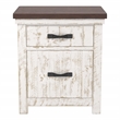 Furniture of America Chala Wood Distressed White 2-Drawer Nightstands (Set of 2)
