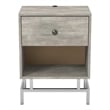 Furniture of America Lyn Wood End Table with USB Port in Light Gray (Set of 2)