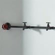 Furniture of America Meritor Metal 5-Hook Coat Rack in Sand Black (Set of 2)