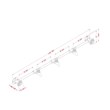 Furniture of America Meritor Metal 5-Hook Coat Rack in Sand Black (Set of 2)