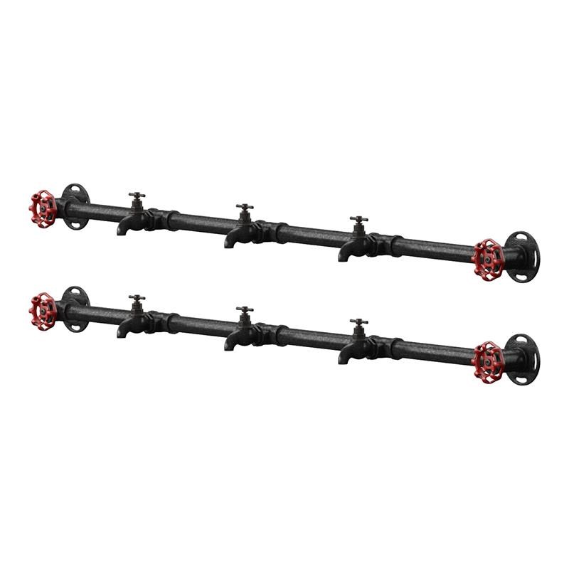 Furniture of America Meritor Metal 5-Hook Coat Rack in Sand Black (Set of 2)