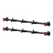 Furniture of America Meritor Metal 5-Hook Coat Rack in Sand Black (Set of 2)
