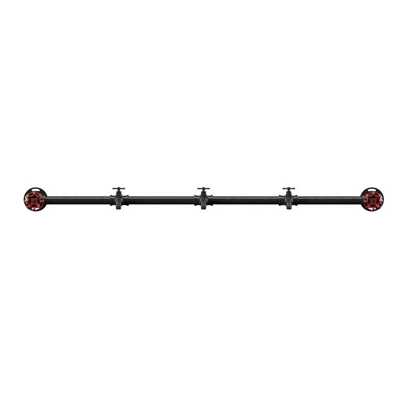 Furniture of America Meritor Metal 5-Hook Coat Rack in Sand Black (Set of 2)