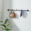 Furniture of America Meritor Metal 5-Hook Coat Rack in Sand Black (Set of 2)