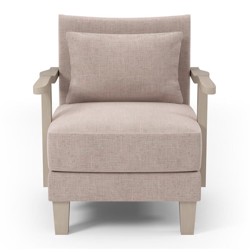 Furniture of America Ciela Fabric-Like Vinyl Accent Chair in Beige (Set of 2)