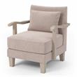 Furniture of America Ciela Fabric-Like Vinyl Accent Chair in Beige (Set of 2)