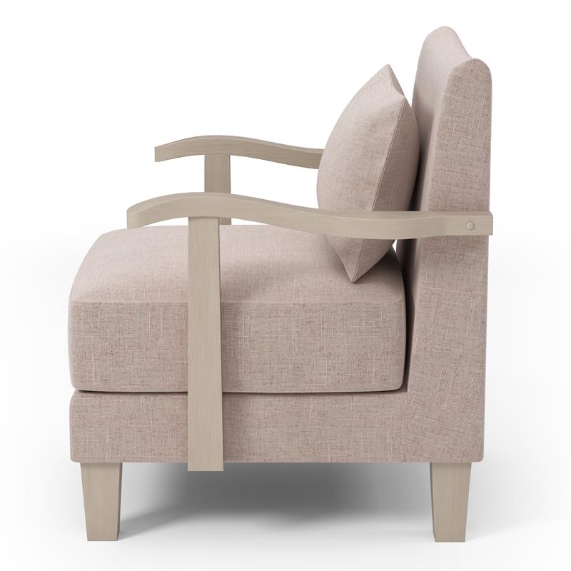 Furniture of America Ciela Fabric-Like Vinyl Accent Chair in Beige (Set of 2)