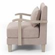 Furniture of America Ciela Fabric-Like Vinyl Accent Chair in Beige (Set of 2)