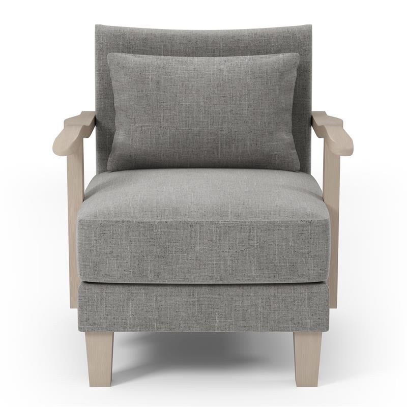 Furniture of America Ciela Faux Leather Accent Chair in Gray (Set of 2)