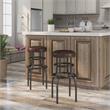 Furniture of America Casta Faux Leather Nailhead Bar Stool in Bronze (Set of 2)