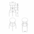 Furniture of America Casta Faux Leather Nailhead Bar Stool in Bronze (Set of 2)