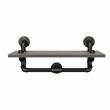 Furniture of America Gren Metal Floating Shelf in Gray and Black (Set of 2)