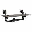 Furniture of America Gren Metal Floating Shelf in Gray and Black (Set of 2)