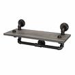 Furniture of America Gren Metal Floating Shelf in Gray and Black (Set of 2)