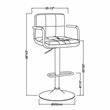 Furniture of America Reiley Metal Adjustable Barstool in Red (Set of 2)