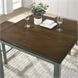 Furniture of America Silva Wood 5-Piece Counter Dining Set in Antique Green