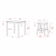 Furniture of America Silva Wood 5-Piece Counter Dining Set in Antique Green