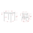 Furniture of America Silva Wood 5-Piece Counter Dining Set in Antique Gray