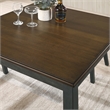 Furniture of America Silva Wood 5-Piece Counter Dining Set in Antique Gray
