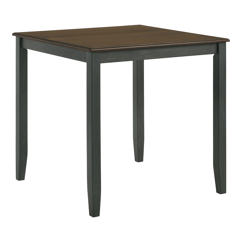 Furniture of America Silva Wood 5-Piece Counter Dining Set in Antique Gray