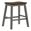 Furniture of America Silva Wood 5-Piece Counter Dining Set in Light Gray