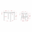 Furniture of America Silva Wood 5-Piece Counter Dining Set in Light Gray