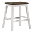 Furniture of America Silva Wood 5-Piece Counter Dining Set in Sea White