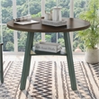 Furniture of America Elda Wood Drop-Leaf Counter Height Table in Antique Green