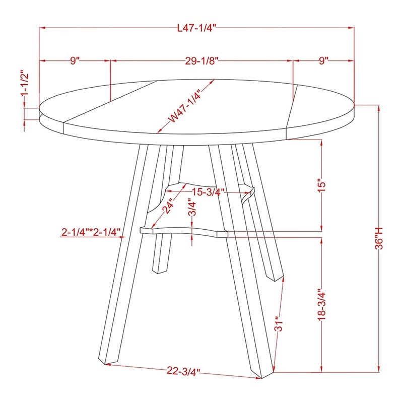 Furniture of America Elda Wood Drop-Leaf Counter Height Table in Antique Gray