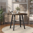 Furniture of America Elda Wood Drop-Leaf Counter Height Table in Antique Gray