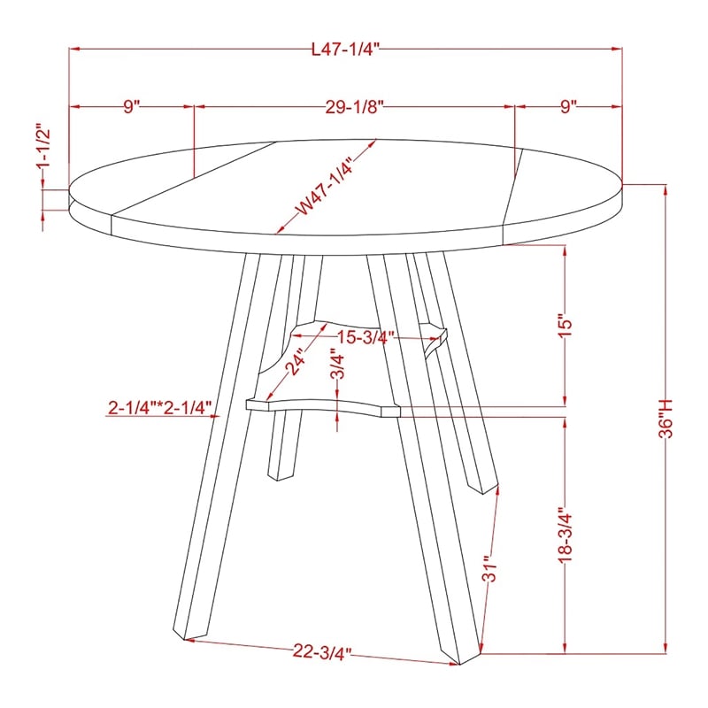 Furniture of America Elda Wood Drop-Leaf Counter Height Table in Sea White