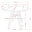 Furniture of America Elda Wood Drop-Leaf Counter Height Table in Sea White