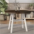 Furniture of America Elda Wood Drop-Leaf Counter Height Table in Sea White