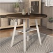 Furniture of America Elda Wood Drop-Leaf Counter Height Table in Sea White