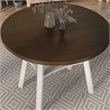 Furniture of America Elda Wood Drop-Leaf Counter Height Table in Sea White