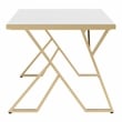 Furniture of America Egala Contemporary White Glass Top Dining Table